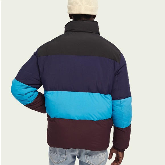 Scotch and Soda Colour Block Puffer Jacket - Picture 4 of 8